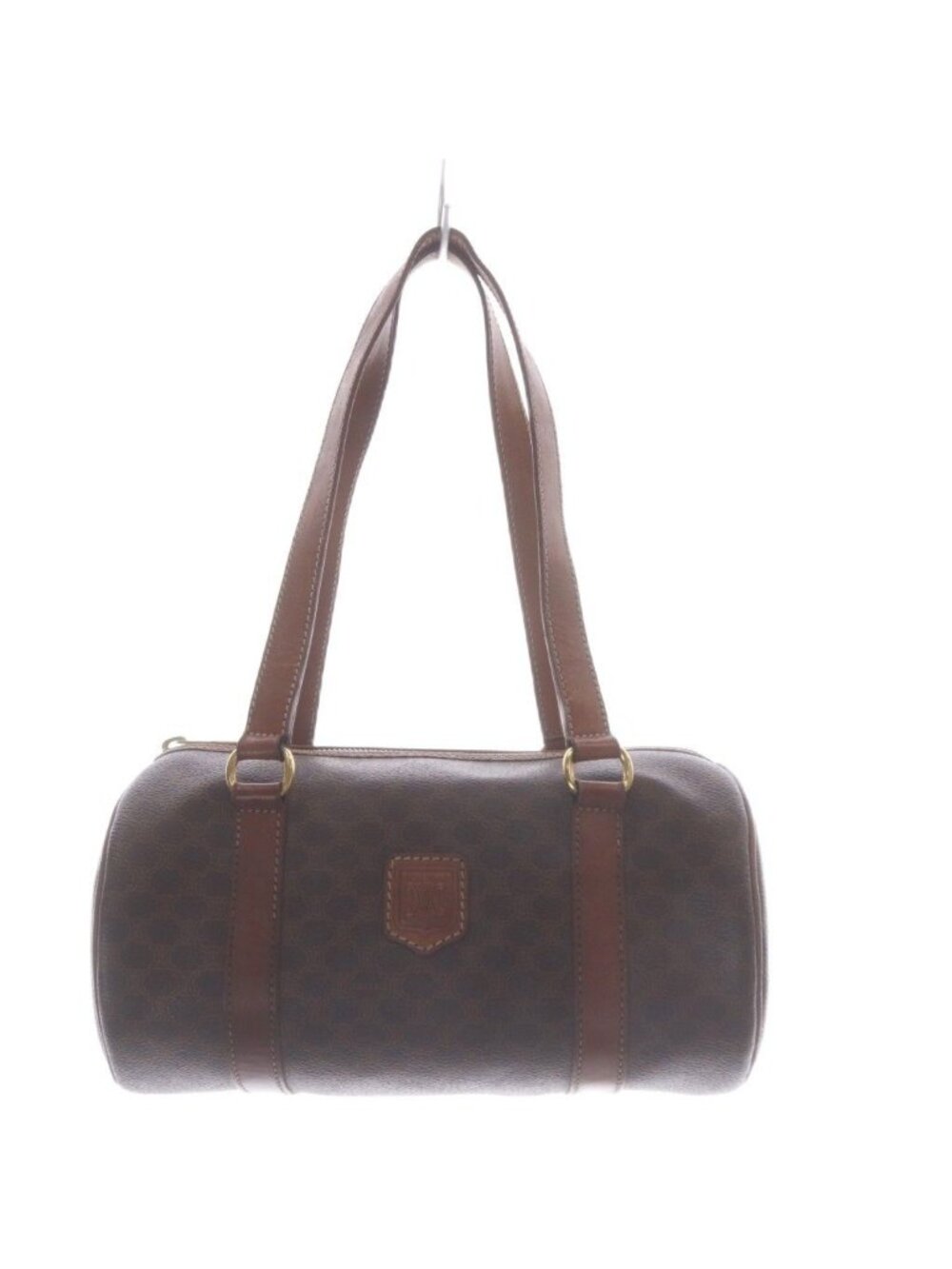 Celine Vintage Handbag Macadam Drum Shape Brown